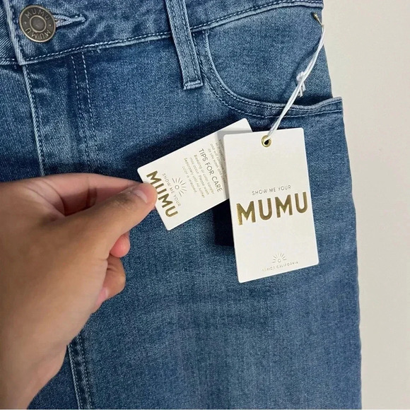 NWT Show Me your Mumu Reba Denim Maxi Skirt size 27 - Picture 15 of 16